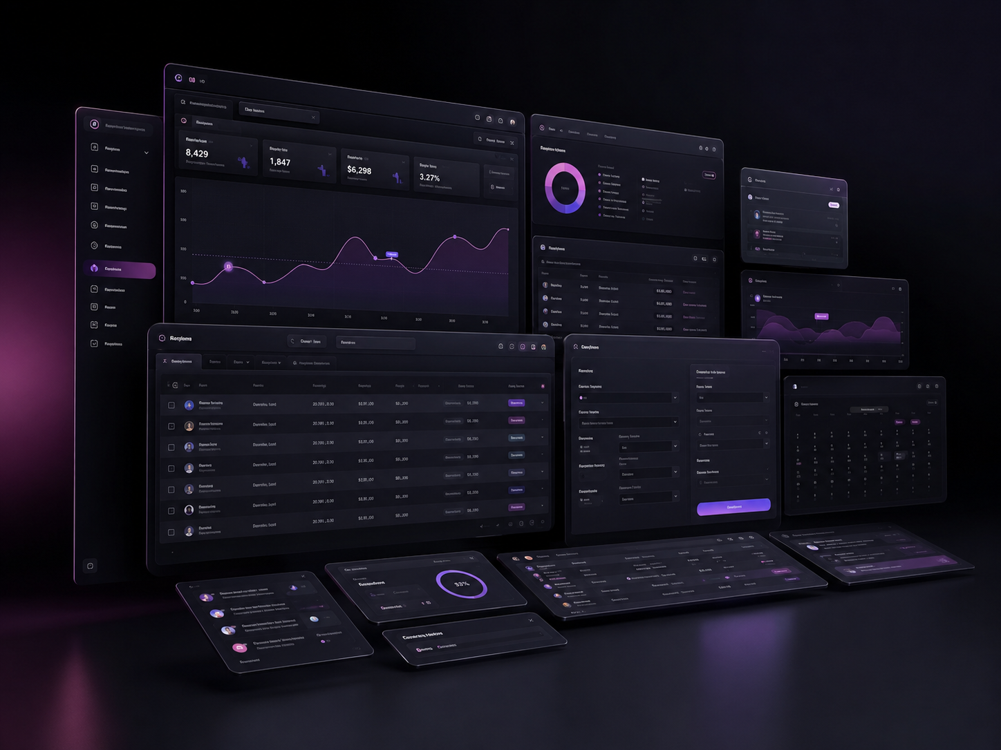 Services: custom application interface with layered modules